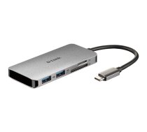 Stacja/replikator D-Link 6-in-1 USB-C Hub with HDMI/Card Reader/Power Delivery ( DUB M610 DUB M610 DUB M610 ) dock stacijas HDD adapteri
