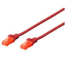 Patchkabel DIGITUS RJ45 U/UTP Cat6 5.00m rot Hebelschutz ( DK 1612 050/R ) tīkla kabelis