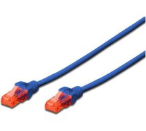 DIGITUS Patchkabel Cat6 U/UTP 2xRJ45 0.5m blau LSZH ( DK 1617 005/B ) tīkla kabelis