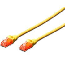DIGITUS Patchkabel Cat6 U/UTP 2xRJ45 0.5m yellow LSZH ( DK 1617 005/Y ) tīkla kabelis