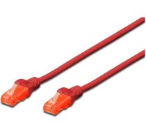DIGITUS Patchkabel Cat6 U/UTP 2xRJ45 1.0m rot LSZH ( DK 1617 010/R ) tīkla kabelis