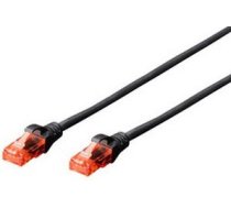 Patchkabel DIGITUS RJ45 U/UTP Cat6 2.00m black Hebelschut ( DK 1612 020/BL ) tīkla kabelis