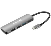SANDBERG USB-C Dock HDMI+3xUSB+PD 100W ( 136 32 136 32 136 32 ) aksesuārs portatīvajiem datoriem