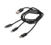 Cable micro USB  USB-C Lightning combo 1m ( NKA 1202 NKA 1202 ) USB kabelis