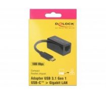 DeLock - Network adapter - USB 3 1 Gen 1 - Gigabit Ethernet x 1 - black (65904) ( DE 65904 65904 65904 ) kabelis  vads