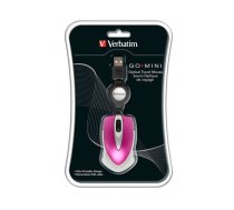 Verbatim Go Mini Optical Travel Mouse Hot Pink ( V 49021 ) Datora pele