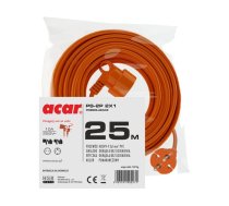 Acar Extension cord PS-2P 2x1 25m without safety contact orange H05VVVDE ( 5901791900171 PS 2P 2X1/25M ) elektrības pagarinātājs