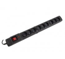 Multi M9 2.5m black surge strip (9 slots) ( M9/25/CZ M9/25/CZ ) UPS aksesuāri