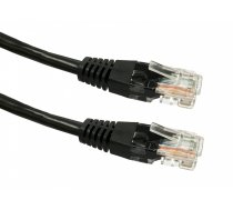 TB Patchcord category 5e RJ45 UTP 1m black ( 5902002069496 AKTBXKS5UTP100B ) tīkla kabelis