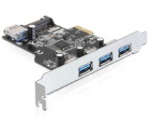 DELOCK PCIe USB 3.0 3x ext. + 1x int. ( 89301 89301 89301 ) adapteris