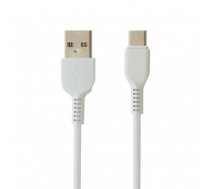 Hoco X20 Izturīgs USB 2.0 uz Type-C Datu  Uzlādes kabelis 1m Balts ( X20TYPEC1MWH X20TYPEC1MWH ) USB kabelis