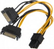 Akasa Adapter 2x SATA na 6pin PCIe (AK-CBPW13-15) ( AKCBPW1315 AKCBPW1315 ) kabelis datoram