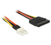 Stromkabel Delock SATA 15Pin - Floppy 4Pin St/St 0.24m ( 83877 83877 83877 ) kabelis datoram