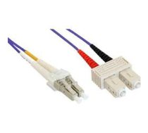 InLine Patchcord swiatlowodowy LC/SC  50/125µm   OM4 2m (88642P) ( 88642P 88642P 88642P ) tīkla kabelis