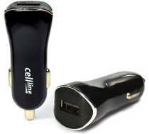 Car charger Cellline 1xUSB 1A black ( Cel000006 ) iekārtas lādētājs