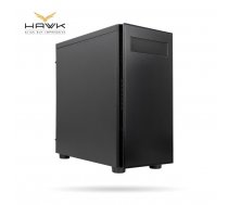 PC case HAWK AL-02B-OP Midi Tower Black ( AL 02B OP ) Datora korpuss