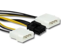 Qoltec Molex x2 - PCIe 8-pin 0.15m black (50433) ( Q 50433 ) kabelis datoram