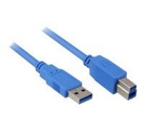Sharkoon Cable USB 3.0 A-B black 1 0m ( 4044951015634 ) USB kabelis