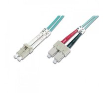 Intellinet Fiber optic patch cable LC-SC duplex 5m 50/125 OM3 multimode ( 302730 302730 ) tīkla kabelis