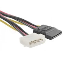 Qoltec Adapter MOLEX 4pin na 2x SATA POWER 20cm (27618) ( 27618 27618 27618 ) kabelis datoram