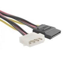 Qoltec Adapter MOLEX 4pin na 2x SATA POWER 20cm (27618) ( 5908260276188 ) kabelis datoram