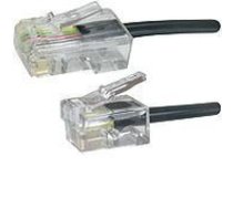 MicroConnect MPK451S RJ11-RJ45 1M M/M Black 6P/4C-8P/4C ( MPK451S ) tīkla kabelis