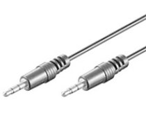 Audio Kabel MediaRange 3 5mm Stereo Jack 1.00m black ( MRCS140 ) kabelis video audio