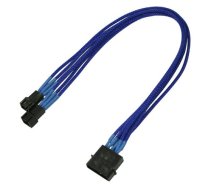 Nanoxia 4Pin Molex - 2x3Pin 30cm blue ( 900200015 900200015 900200015 ) kabelis datoram