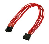 Nanoxia 4Pin Molex - 2x3Pin 30cm red ( 900300015 900300015 900300015 ) kabelis datoram