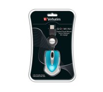 Verbatim Optical Mini Travel Mouse USB Caribbean Blue ( V 49022 ) Datora pele