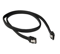 Sharkoon SATA III Cable sleeved - black - 75 cm ( 4044951017157 4044951017157 4044951017157 ) kabelis datoram