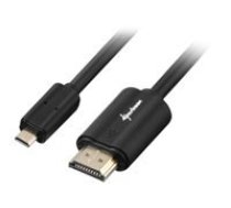 Sharkoon cable HDMI - micro HDMI 4K black 1.0m - A-D ( 4044951017966 4044951017966 4044951017966 ) kabelis video  audio