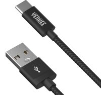 Kabel USB Sencor USB-A - USB-C 1 m Czarny (YCU 301 BK) YCU 301 BK (8590669248100) ( JOINEDIT19227191 ) USB kabelis