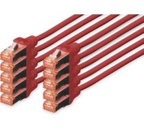 DIGITUS CAT 6 S/FTP Patchkabel 10 Stuck 0 25m rot ( DK 1644 0025 R 10 ) tīkla kabelis
