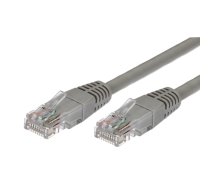 Cable Patchcord cat.5e RJ45 UTP 1m. grey ( AKTBXKS5UTP100G ) tīkla kabelis