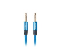 Lanberg Premium Cable Audio Mini jack 3 5mm 3pin  2m Blue ( CA MJMJ 10CU 0020 BL CA MJMJ 10CU 0020 BL CA MJMJ 10CU 0020 BL ) kabelis video  audio