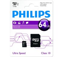 Philips micrsoSDXC-Card 64GB  Class 10 (FM64MP45B / 10) ( FM64MP45B/10 FM64MP45B/10 FM64MP45B/10 ) atmiņas karte