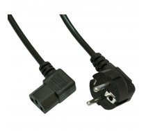 Akyga Power Cord angle  AK-PC-02A IEC C13 250V/50Hz 1.5m EU plug ( AK PC 02A AK PC 02A AK PC 02A ) Barošanas kabelis