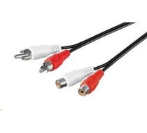 Kabel PremiumCord RCA (Cinch) x2 - RCA (Cinch) x2 5m czarny (kjackcmf2-5) kjackcmf2-5 (8592220007317) ( JOINEDIT17782192 ) kabelis video  audio