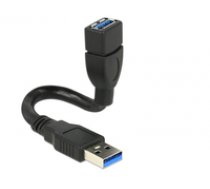 Delock - USB- Extension cable - 9- pin USB Type A (M) - 9- pin USB Type A (W) - 15cm (USB3.0) - black (83713) ( DE 83713 83713 ) kabelis  vads