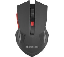 MOUSE DEFENDER ACCURA MM-275 RF BLACK  RED OPTICAL 1600DPI 6P ( 52276 52276 ) Datora pele