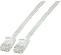 EFB RJ45 Flachpatchkabel U/UTP Cat.6A PVC 0 5m weis ( K8107WS.0 5 ) tīkla kabelis