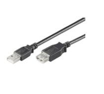 MicroConnect USB2.0 Extension A-A 0 5m M-F Black Hi-Speed cable ( USBAAF05B ) USB kabelis
