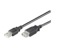 MicroConnect  USB2.0  Extension A-A 5m M-F Black  Hi-Speed cable ( USBAAF5B USBAAF5B USBAAF5B ) USB kabelis