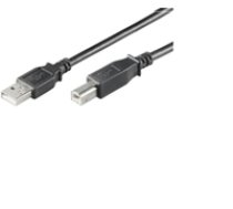 MicroConnect  USB2.0 A-B 1.8m M-M  BLACK Hi-Speed Cable ( USBAB2B USBAB2B USBAB2B ) USB kabelis