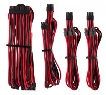 Corsair Power Supply Cable Premium Starter Kit Type 4 Gen 4  8-piece - red/black ( CP 8920219 CP 8920219 CP 8920219 ) aksesuārs datorkorpusiem