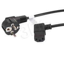 Lanberg Cable power CEE 7/7 - IEC 320 C13 right angle VDE 1.8M black ( CA C13C 12CC 0018 BK CA C13C 12CC 0018 BK ) kabelis datoram