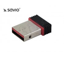 Savio CL-43 Bezvadu Wi-Fi Adapteris (USB 2.0  Wireless  150Mbps  IEEE 802.11b/g/n) ( CL 43 CL 43 CL 43 SAVIO CL 43 )
