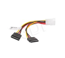 Lanberg Power cable Molex - SATA x2 M/F 15cm ( CA HDSA 11CU 0015 CA HDSA 11CU 0015 ) kabelis datoram