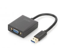 DIGITUS Adapter graphic USB 3.0 to VGA FHD on USB 3.0  aluminum  black ( DA 70840 DA 70840 DA 70840 ) adapteris